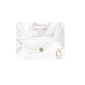Pulsera de Mujer #5 - Ágata Blanca