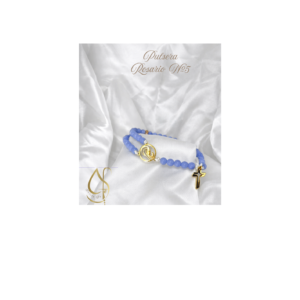 Pulsera Rosario #5 - Ágata Azul