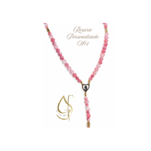 Rosario Personalizado #4 – Jaspe Rosa y Blanco
